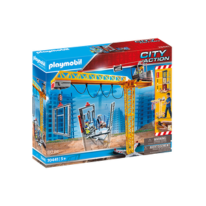Playmobil 70441 City Action - Hochhausbau - RC-Baukran mit Bauteil