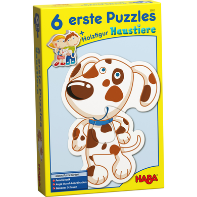 Haba 003902 Kinderpuzzle - 6 erste Puzzles - Haustiere