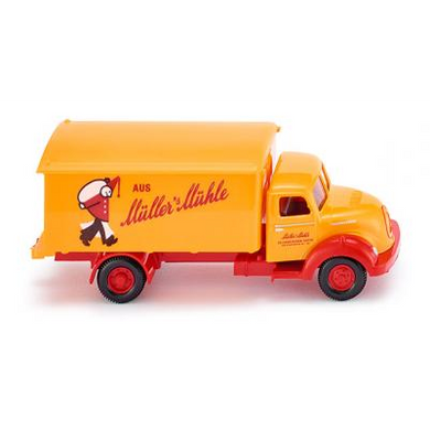 Wiking-Modellbau 054049 Wiking - Klassik Edition 1:87 - Koffer-Lkw (Magirus Sirius) - Müller's Mühle