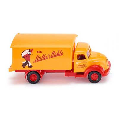 Wiking-Modellbau 054049 Wiking - Klassik Edition 1:87 - Koffer-Lkw (Magirus Sirius) - Müller's Mühle