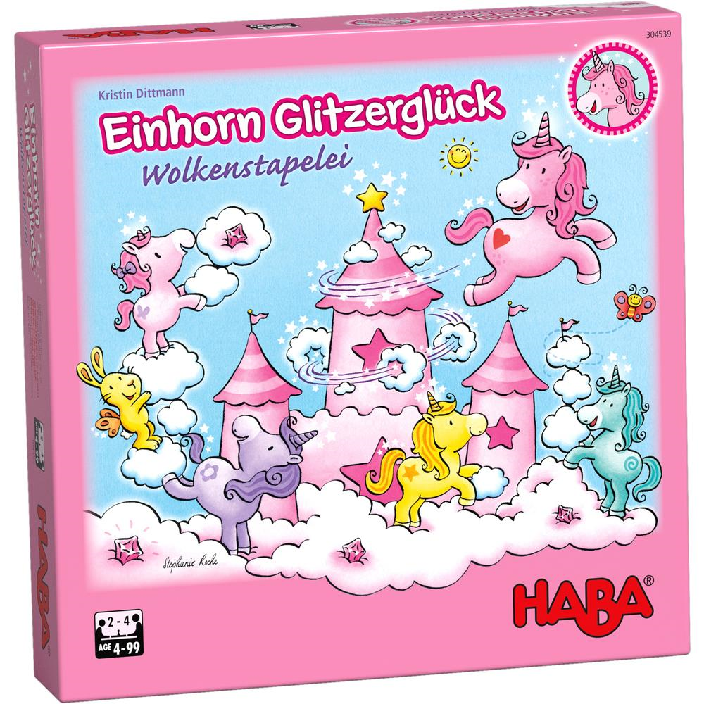 Haba 304539 Einhorn Glitzerglück Wolkenstapelei