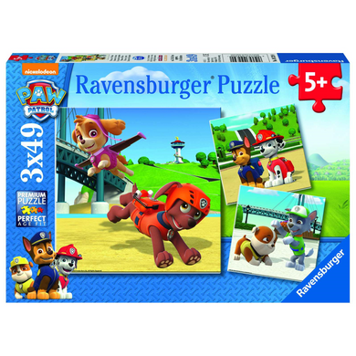 Ravensburger 09239 Kinder-Puzzle - Paw Patrol - Team auf 4 Pfoten (3x49 Teile)