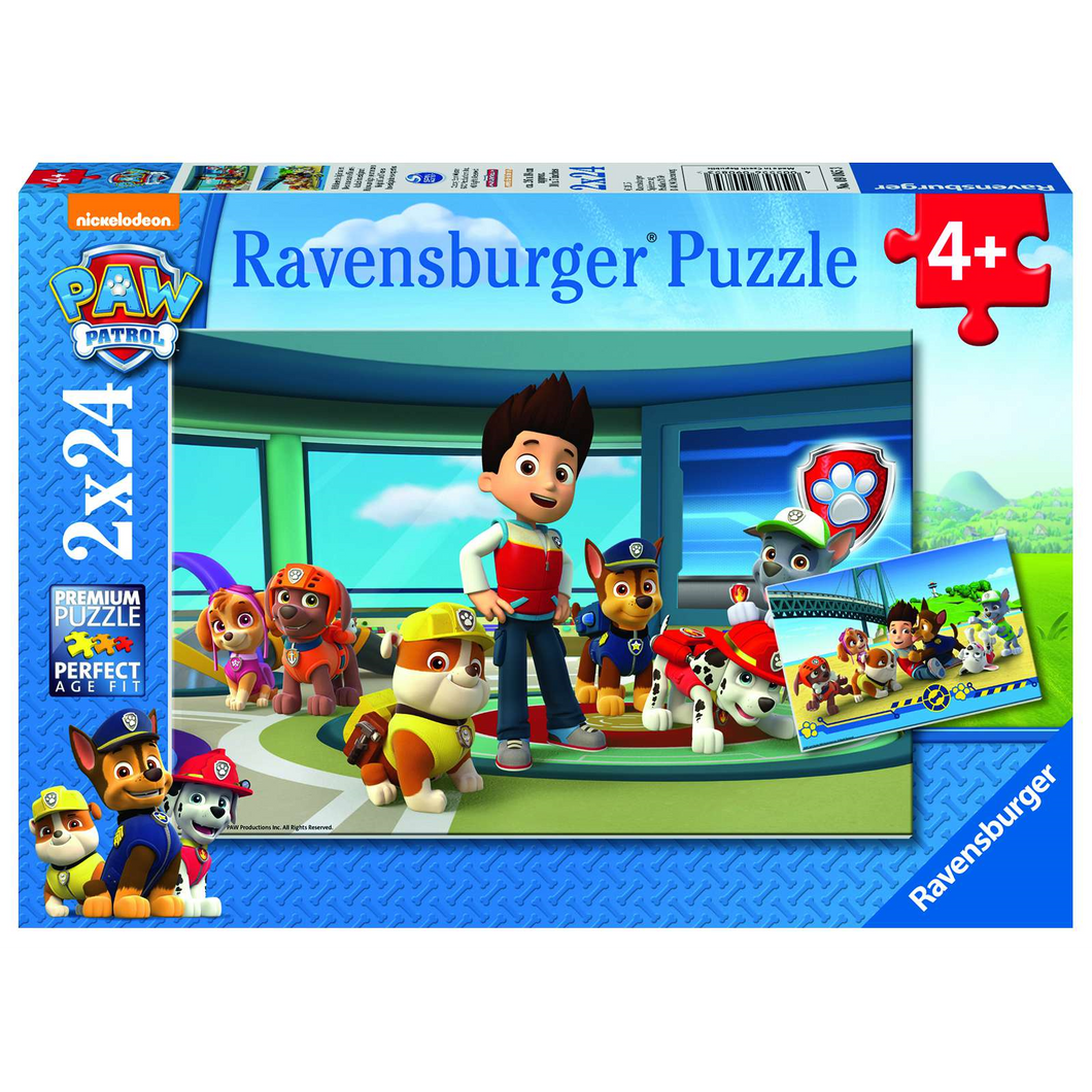 Ravensburger 9085 Kinder-Puzzle - Paw Patrol - Hilfsbereite Spürnasen (2x24 Teile)