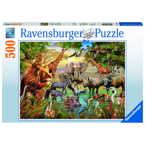 Ravensburger 14809 Erwachsenen-Puzzle - # 500 - Am Wasserloch