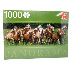 Jumbo Spiele 18827 Jumbo Puzzle - # 1000 - Haflinger Pferde -  Panorama