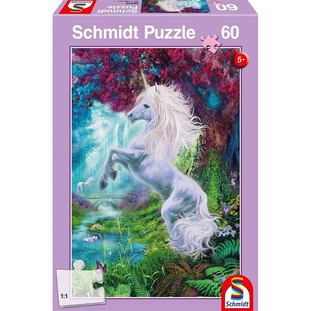 Schmidt Spiele 56310 Kinderpuzzle - # 60 - Einhorn im verzauberten Garten