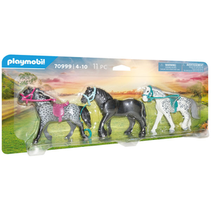 Playmobil 70999 Country - Reiterhof - 3 Pferde: Friese- Knabstruppe