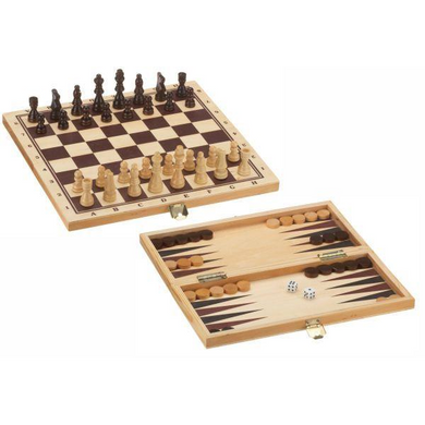 Engelhart 150202 Longfield Games - Schach/Dame/Backgammon - Kassette