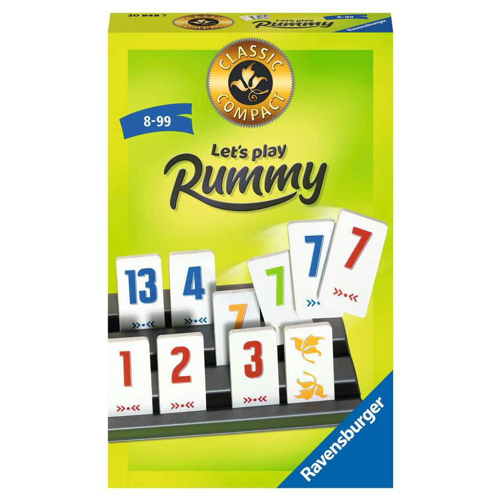 Ravensburger 20848 Mitbringspiele - Classic Compact: Let's play Rummy