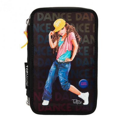 Depesche 10966 TOP Model - Federtasche LED schwarz 3 Fächer