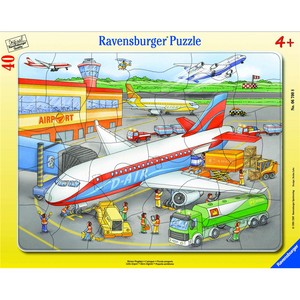 Ravensburger 06700 Kinder-Puzzle - # 40 - Rahmen-Puzzle - Kleiner Flugplatz