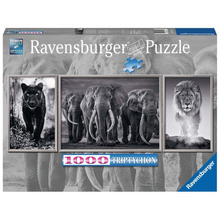 Ravensburger 16729 Erwachsenen-Puzzle - # 1000 - Tryptichon (Panter - Elefanten - Löwe)