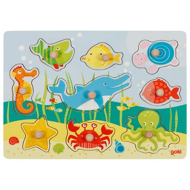 goki 57396 Puzzle - Steckpuzzle Unterwasserwelt II