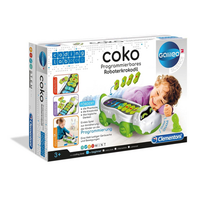 Clementoni 59121 Galileo Science - Lernspielzeug - Programmierbares Roboterkrokodil Coko
