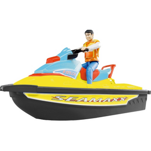 BRUDER 09042 Profi-Serie - Personal Watercraft mit Fahrer Summer Edition