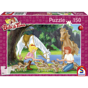 Schmidt Spiele 56050 Kinderpuzzle - Bibi und Tina - Am Steinbruch - 150 Teile