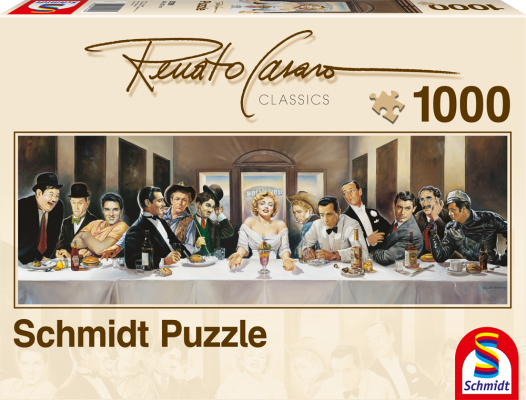 Schmidt Spiele 57291 Erwachsenenpuzzle - # 1000 - Renato Casaro - Dinner der Berühmten