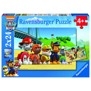 Ravensburger 09064 Kinder-Puzzle - Paw Patrol - Heldenhafte Hunde (2x24 Teile)