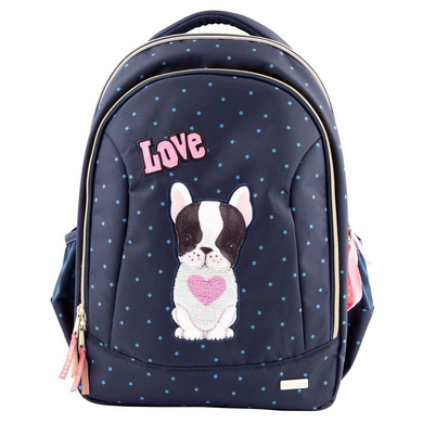 Depesche 10739 TOP Model - Schulrucksack -  Streichpaillette dunkelblau DOG