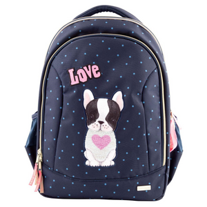 Depesche 10739 TOP Model - Schulrucksack -  Streichpaillette dunkelblau DOG