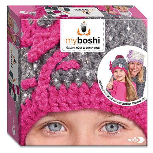 Noris-Spiele 606318071 myboshi - Häkelmütze zum Selberhäkeln - Design Agashi Mondstein