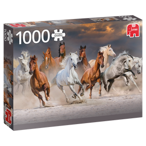 Jumbo Spiele 18864 Jumbo Puzzle - # 1000 - Pferde in der Wüste