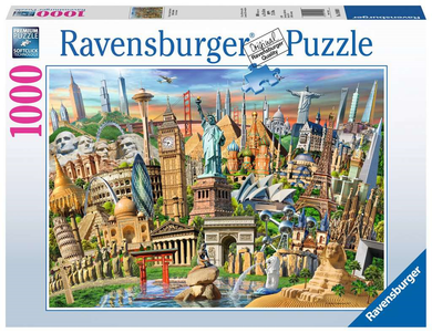 Ravensburger 19890 Erwachsenen-Puzzle - # 1000 - Sehenswürdigkeiten weltweit