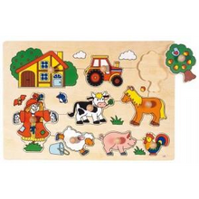 goki 57632 Holzpuzzle - Steckpuzzle sortiert