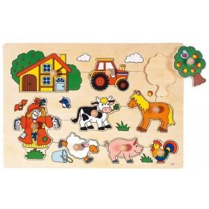 goki 57632 Holzpuzzle - Steckpuzzle sortiert