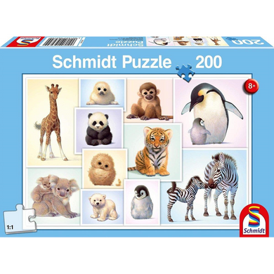 Schmidt Spiele 56270 Kinderpuzzle - # 200 - Tierkinder der Wildnis