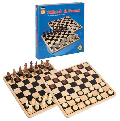 Iden 151179 Idena - Spielen - Schach & Dame (Spiel)