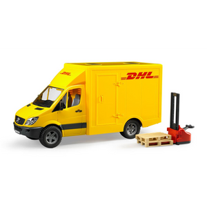 BRUDER 02534 Profi-Serie - Mercedes Benz Sprinter DHL plus Handhubwagen