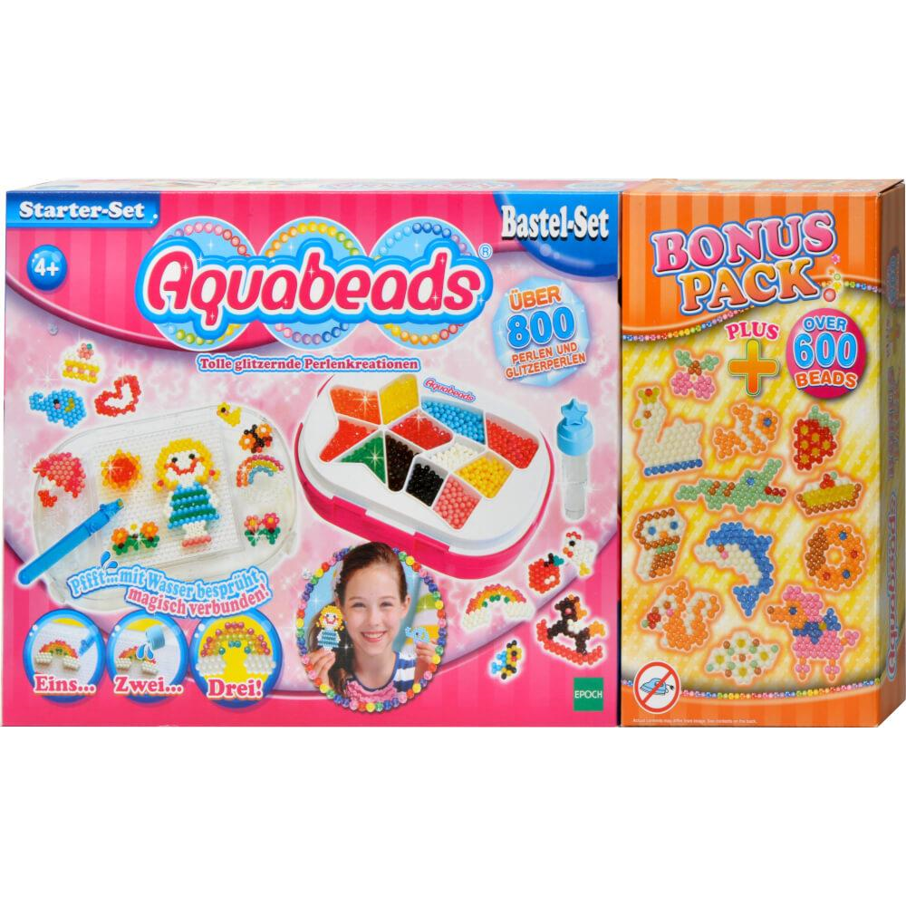 EPOCH Traumwiesen 31849 Aquabeads - Starter Set mit Bonus Pack Süße Tiere