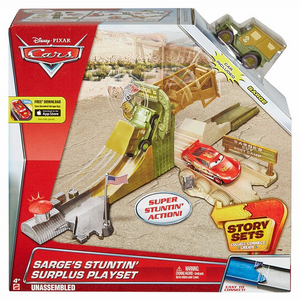 Mattel DJD90 Disney - Cars - Sarge's Stuntin' Surplus Playset
