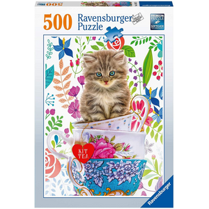 Ravensburger 15037 Erwachsenen-Puzzle - 500 Teile Puzzle - # 500 - Kätzchen im Tässchen