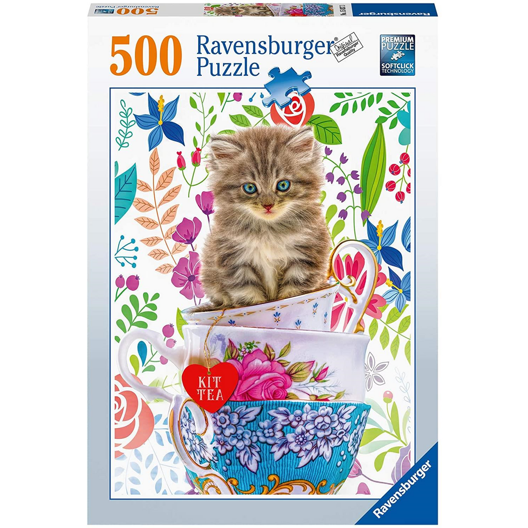 Ravensburger 15037 Erwachsenen-Puzzle - 500 Teile Puzzle - # 500 - Kätzchen im Tässchen