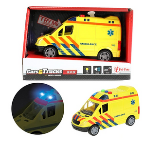 Toi-toys 23126A Cars&Trucks - Krankenwagen - NL - Friktion - mit Licht und Geräusch