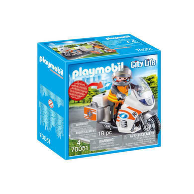 Playmobil 70051 City Action - Notarzt-Motorrad mit Blinklicht