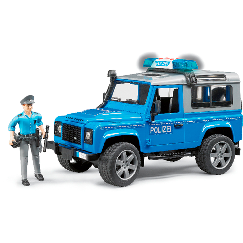 BRUDER 02597 Profi-Serie - Land Rover Defender Station Wagon mit Polizist