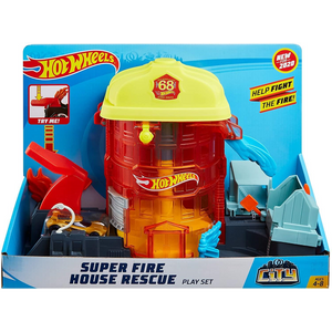 Mattel GJL06 Hot Wheels - City Feuerwehr-Einsatzzentrale Spielset