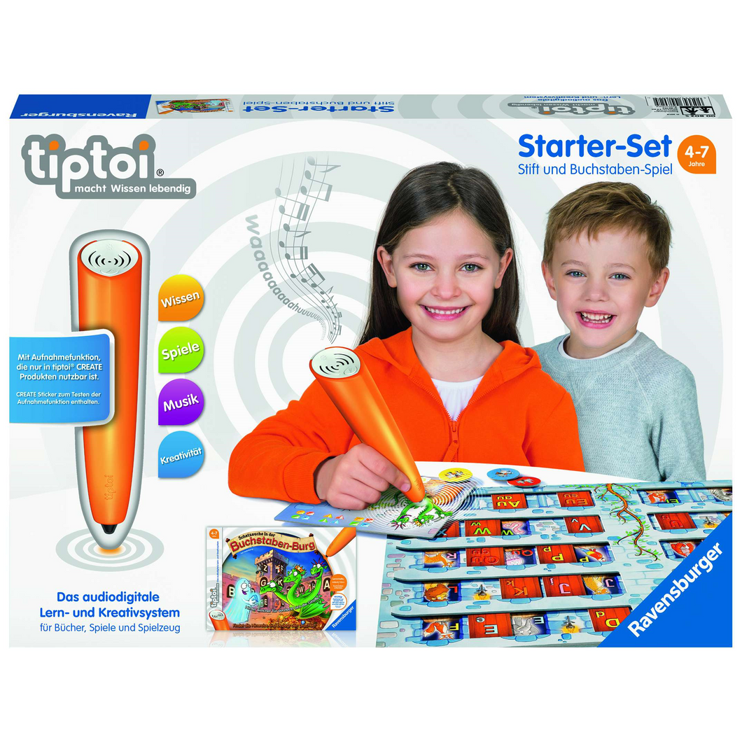 Ravensburger 00802 tiptoi - Starter-Set: Stift und Buchstaben-Spiel