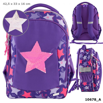 Depesche 10678 TOP Model - Schulrucksack Streichpailletten Stars