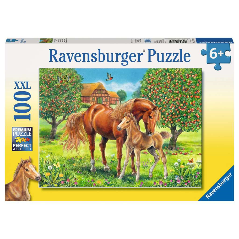 Ravensburger 10577 Kinder-Puzzle - # 100 - Pferdeglück auf der Wiese