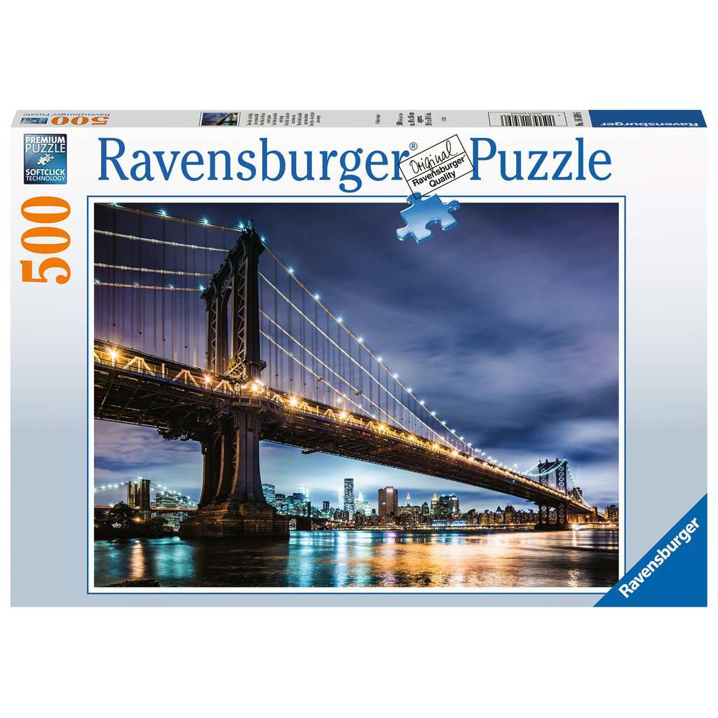 Ravensburger 16589 Erwachsenen-Puzzle - 500 Teile Puzzle - New York - die Stadt- die niemals schläft