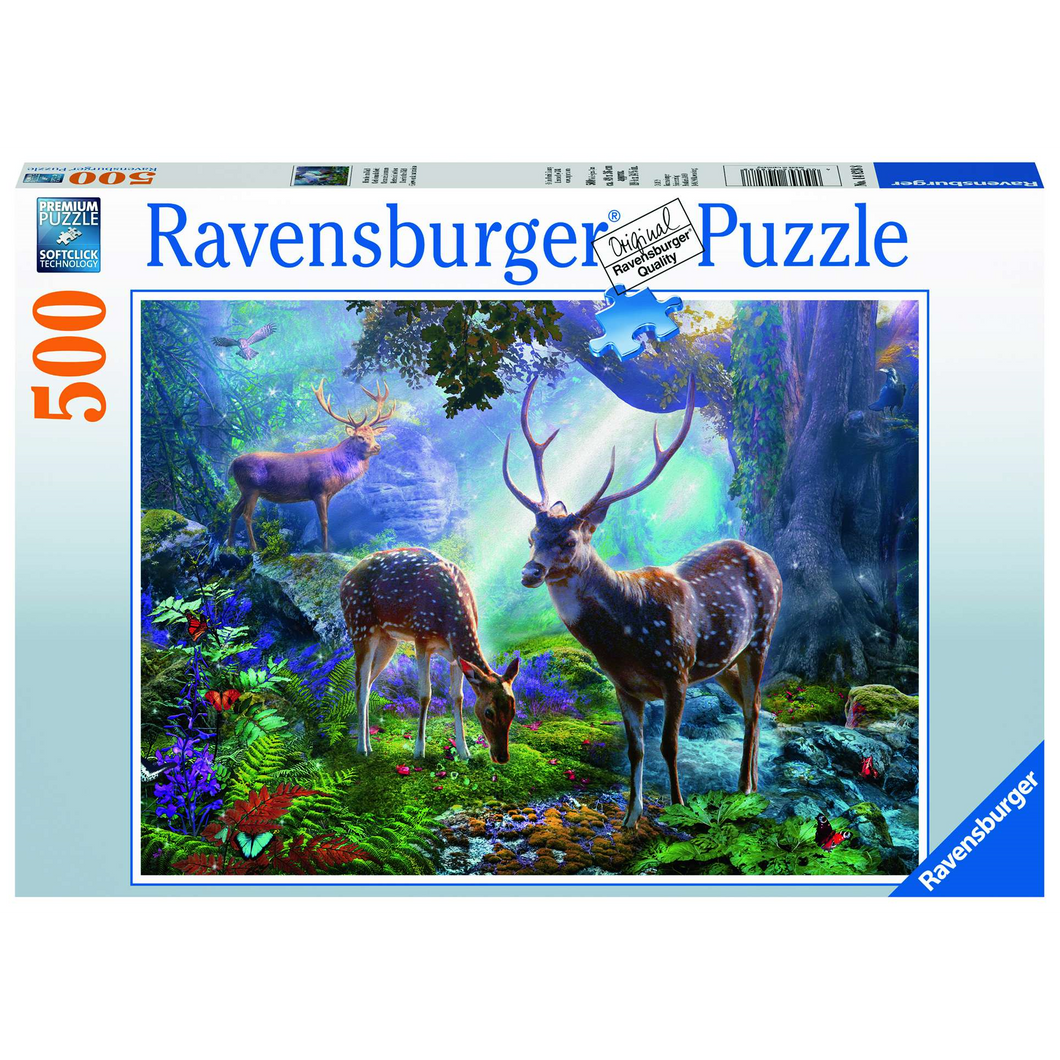 Ravensburger 14828 Erwachsenen-Puzzle - # 500 - Hirsche im Wald