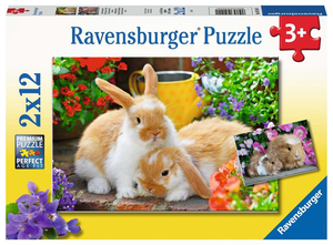 Ravensburger 05144 Kinder-Puzzle - Kleine Kuschelzeit (2x12 Teile)