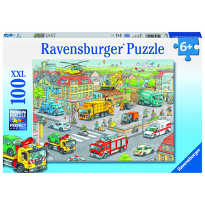 Ravensburger 10558 Kinder-Puzzle - # 100 - Fahrzeuge in der Stadt