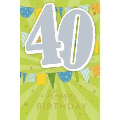 Depesche 5698-055 Karten mit Musik - # 55 - Happy Birthday - Zahl 40 - grün