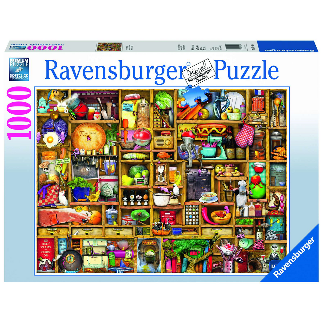 Ravensburger 19298 Erwachsenen-Puzzle - # 1000 - Kurioses Küchenregal