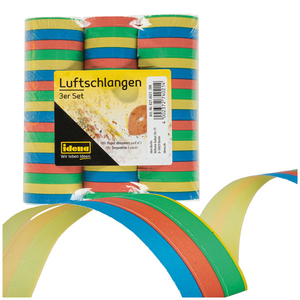 Iden 8274021 Idena - Party - Luftschlangen - 3er Pack
